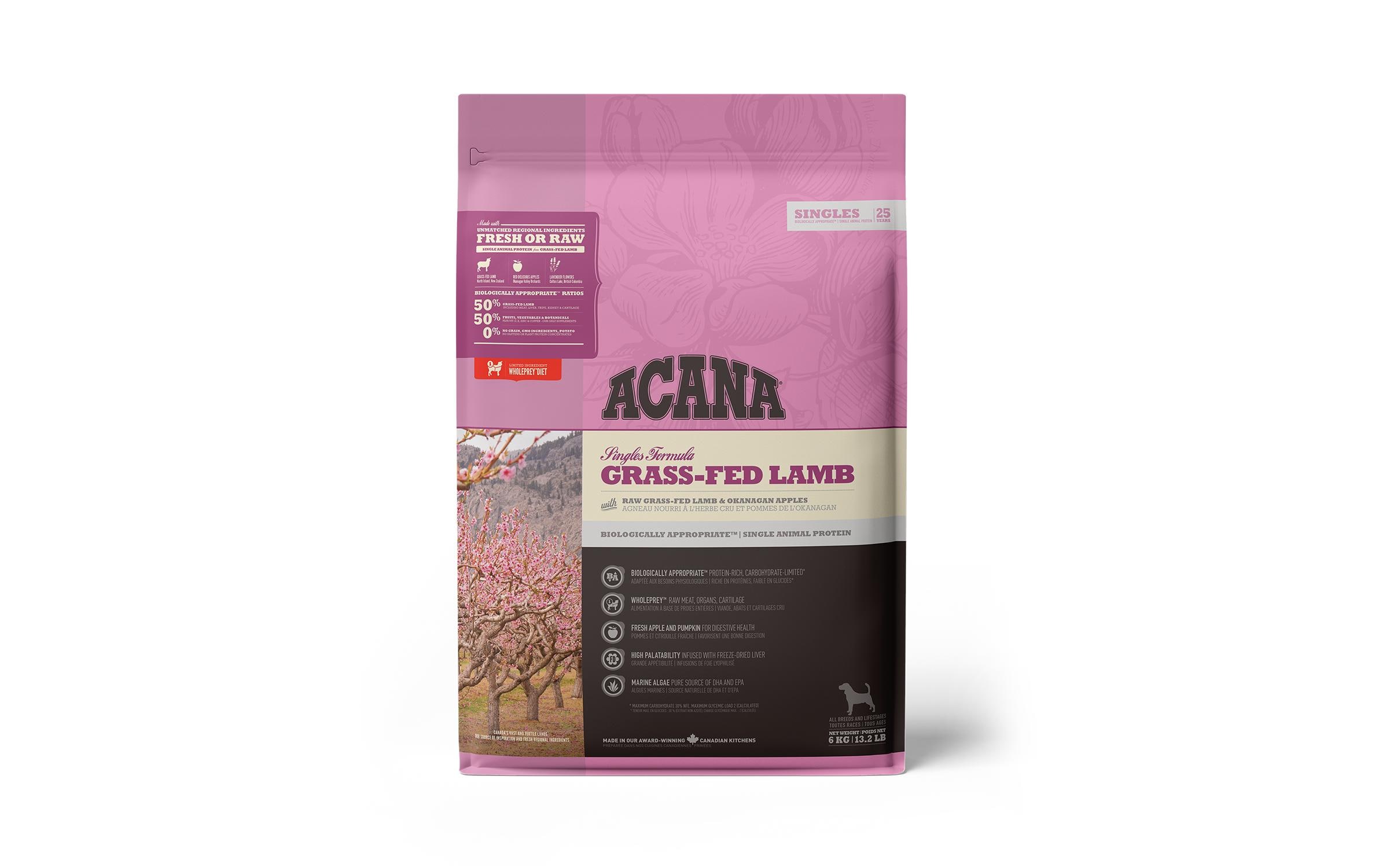 Acana Trockenfutter Singles Grass-fed Lamb Recipe 6 kg