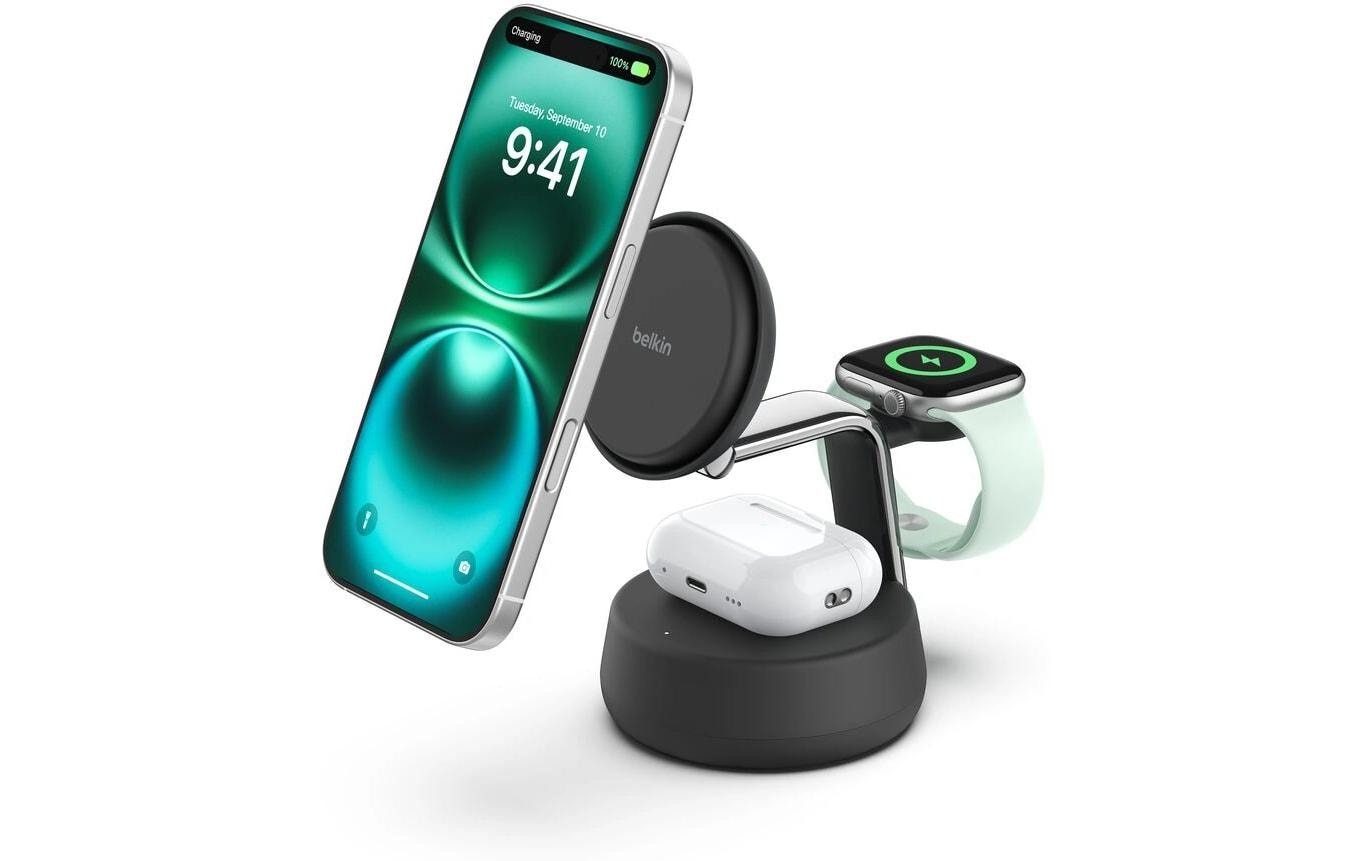 Belkin Wireless Charger UltraCharge Pro 3in1 Schwarz Belkin Wireless Charger UltraCharge Pro 3in1 Schwarz