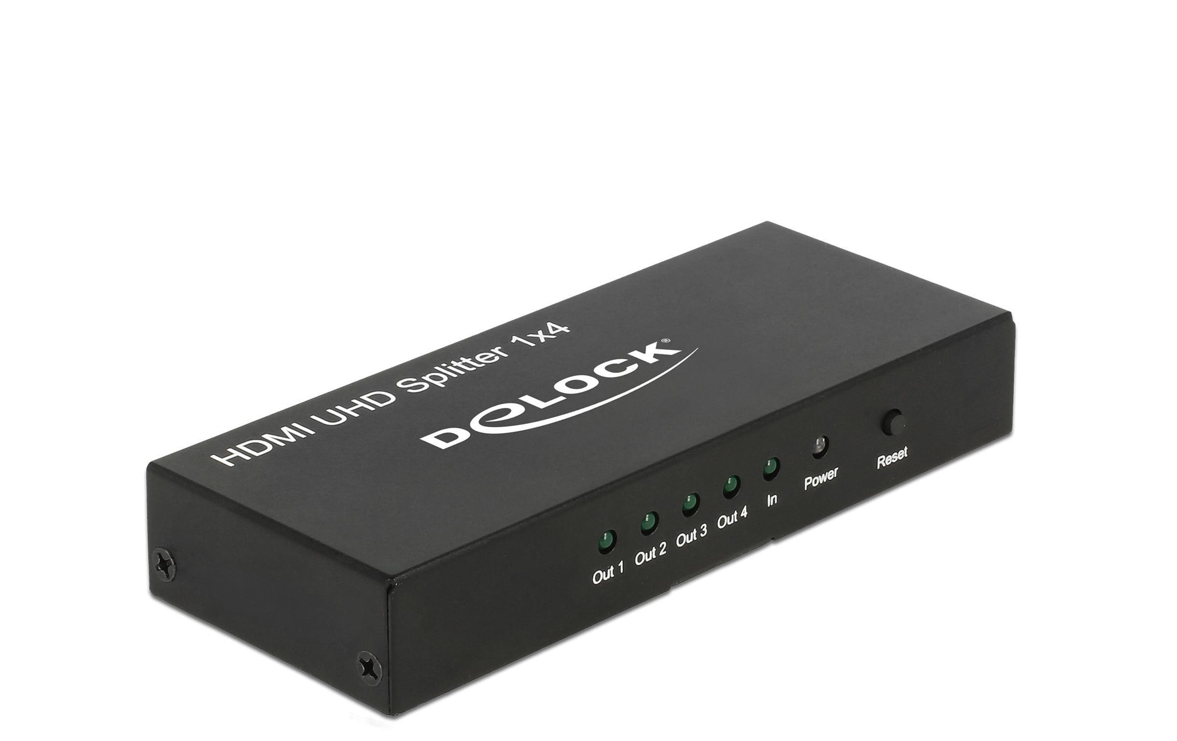 Delock 4-Port Signalsplitter HDMI - HDMI 4K/60Hz
