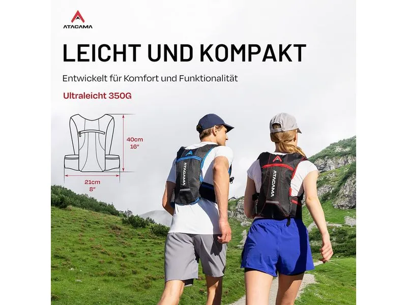 Atacama Atacama Backpack mit Trinkblase rot Atacama Atacama Backpack mit Trinkblase rot
