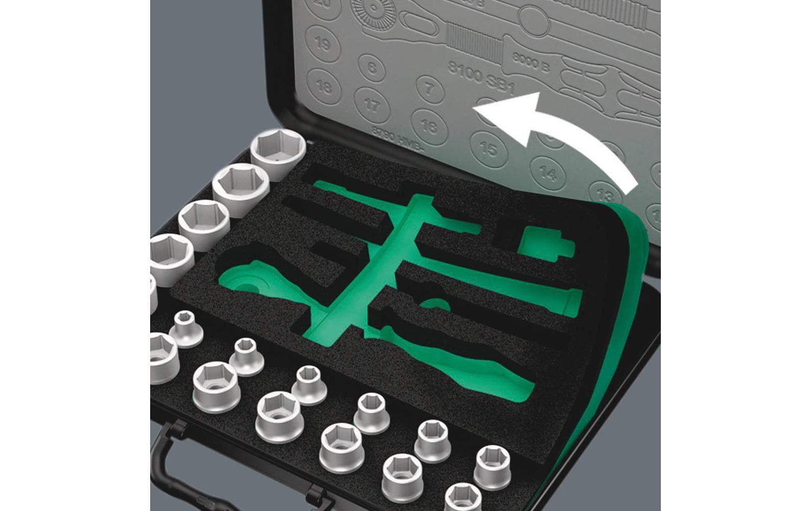 Wera Steckschlüssel-Set 8100 SA 4 Zyklop Speed 1/4, 41-teilig