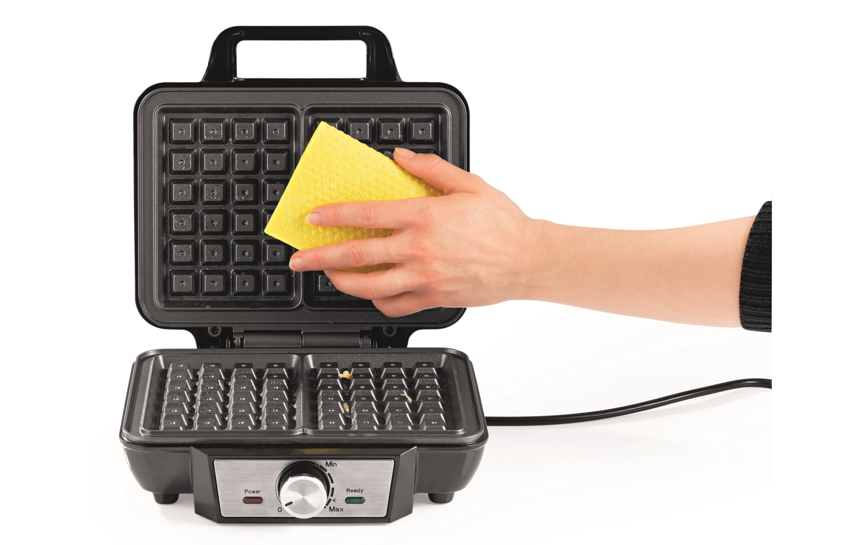 GOURMETmaxx Waffeleisen Schwarz/Silber