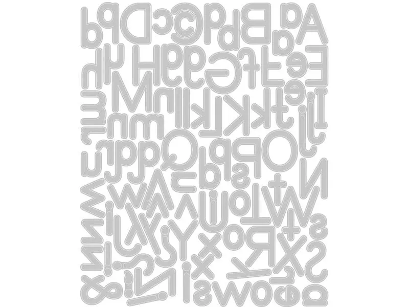 Sizzix Stanzset Essential Type Thinlits 92 Matrizen Sizzix Stanzset Essential Type Thinlits 92 Matrizen