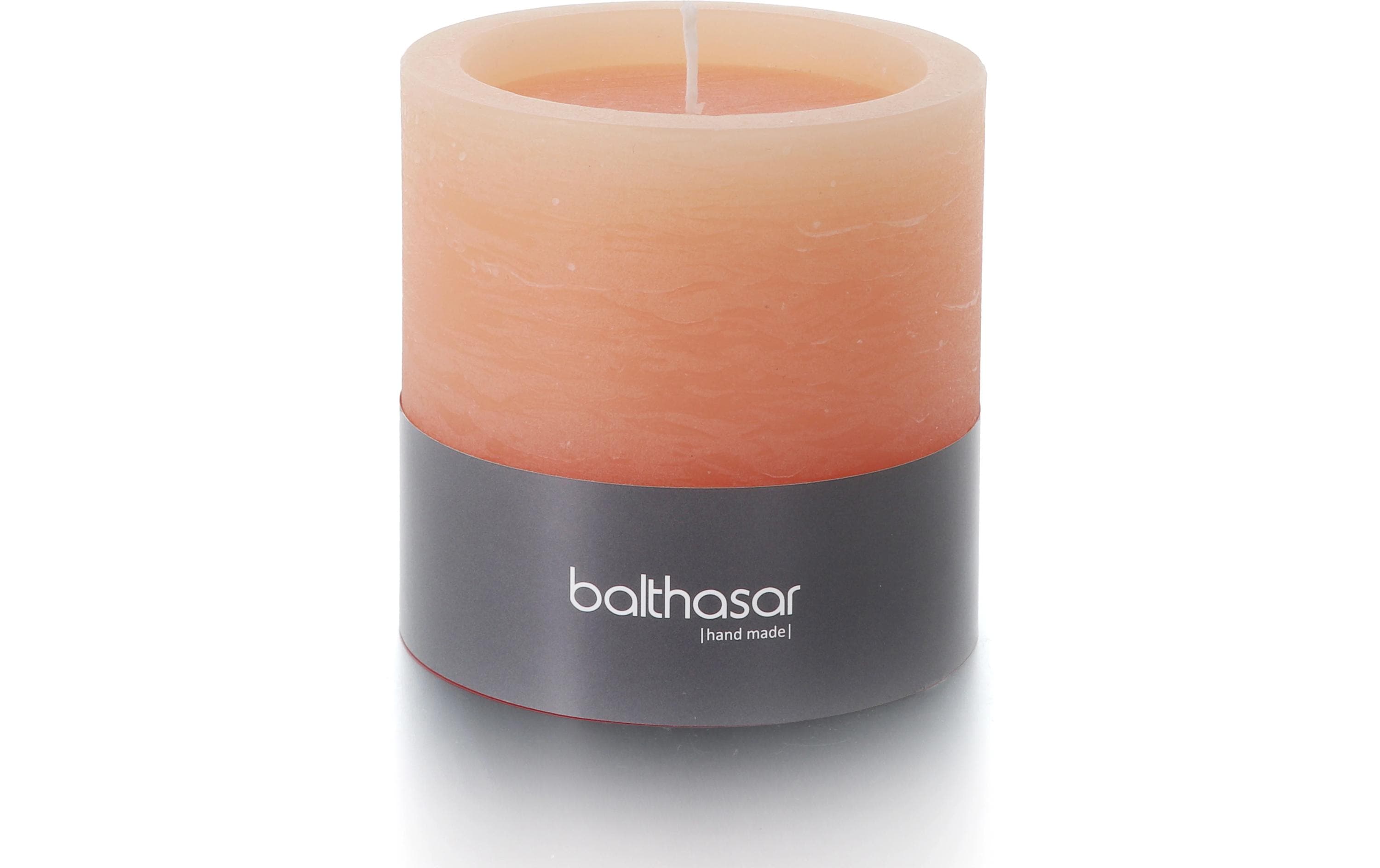balthasar Kerze Rustico 10 cm x 10 cm, Aprikose