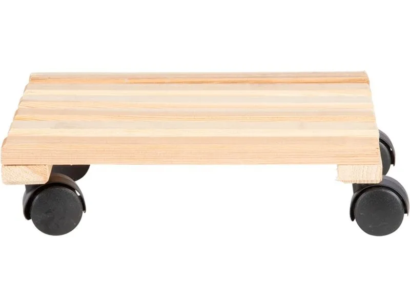 Esschert Design Rolleruntersetzer Quadratisch L Nature/Schwarz Esschert Design Rolleruntersetzer Quadratisch L Nature/Schwarz