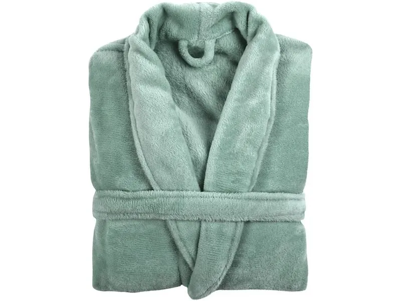 Tiseco Bademantel Cosy Mikroflanell Grün Tiseco Bademantel Cosy Mikroflanell Grün