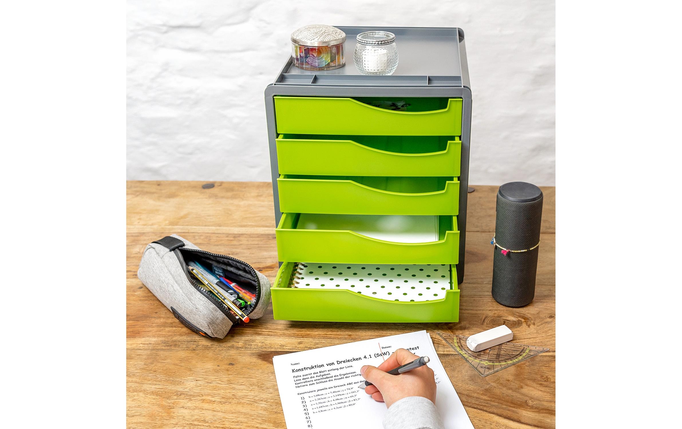 Rotho Schubladenbox Spacebox 5 Grün