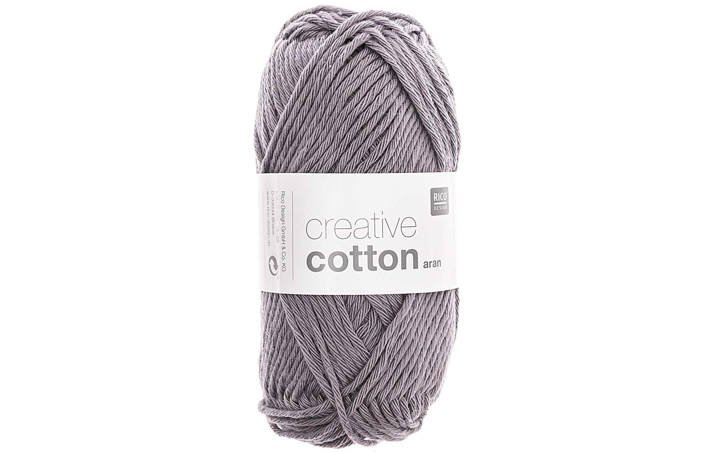 Rico Design Wolle Creative Cotton Aran 50 g Dunkelgrau