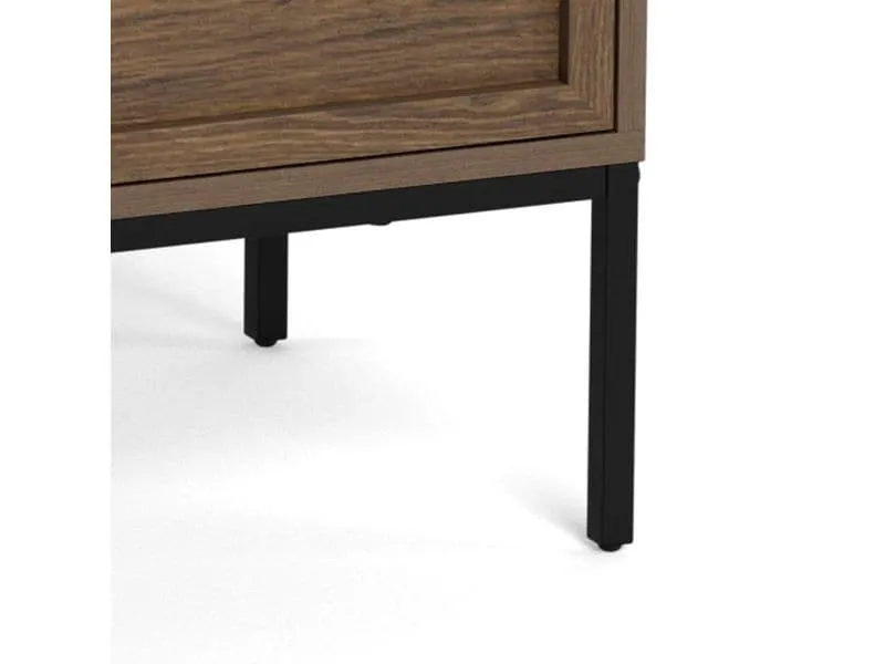 AC Design Kommode Palmdale 80 x 40 x 110 cm, Eiche dunkel