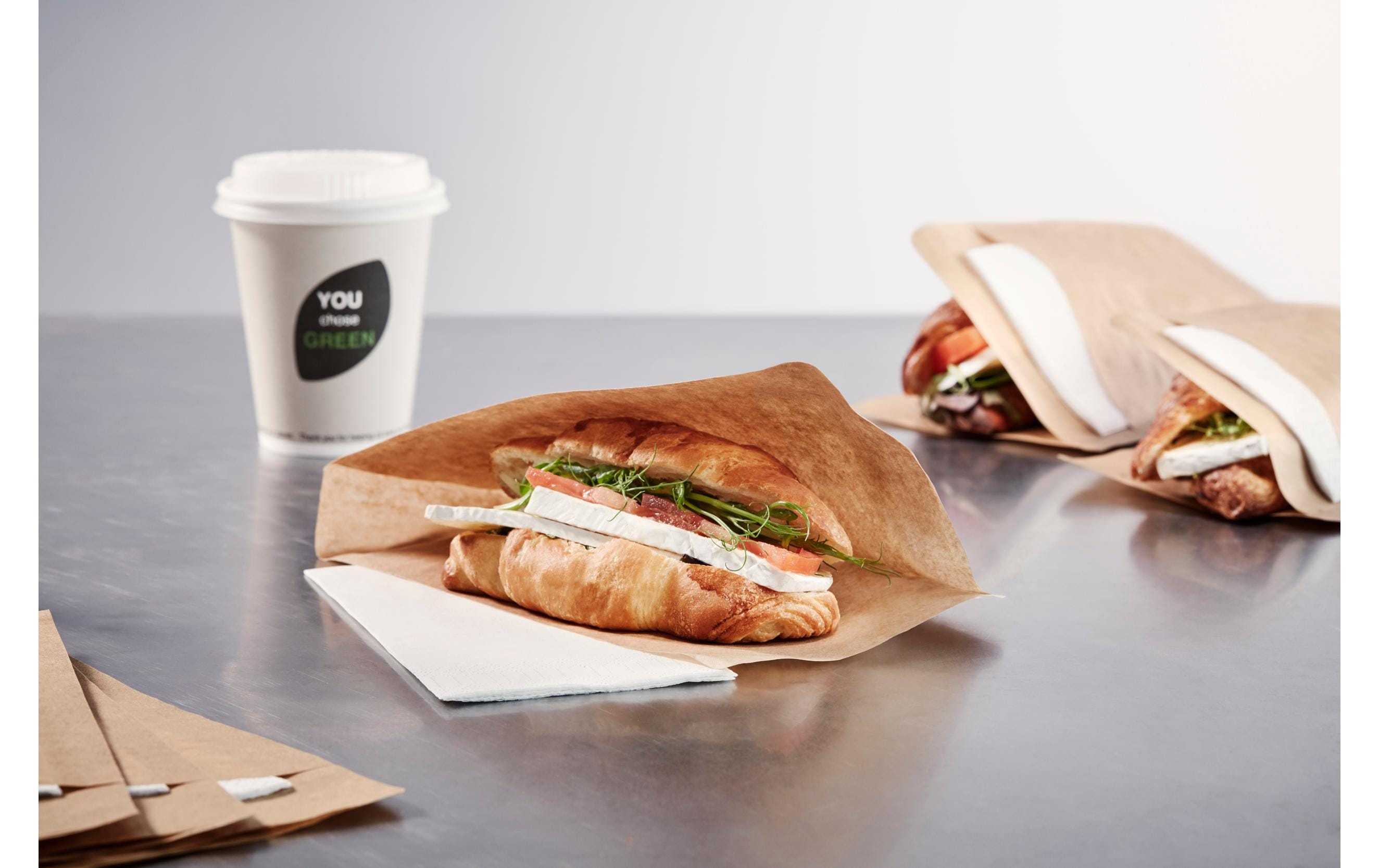 BioPak Snackserviette 19.4 cm x 21 cm, Weiss