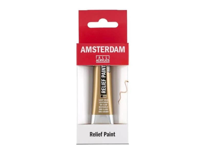 Amsterdam Acrylfarbe Reliefpaint 802 Hellgold deckend, 20 ml Amsterdam Acrylfarbe Reliefpaint 802 Hellgold deckend, 20 ml