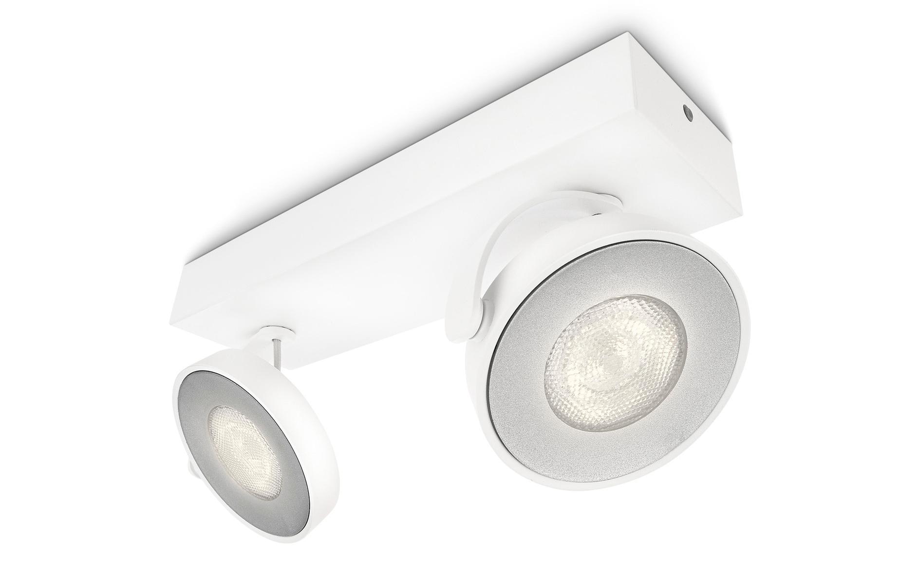 Philips Aufbauspot Clockwork, 2 x 4.5 W, 1000 lm, 2700 K, Weiss Philips Aufbauspot Clockwork, 2 x 4.5 W, 1000 lm, 2700 K, Weiss