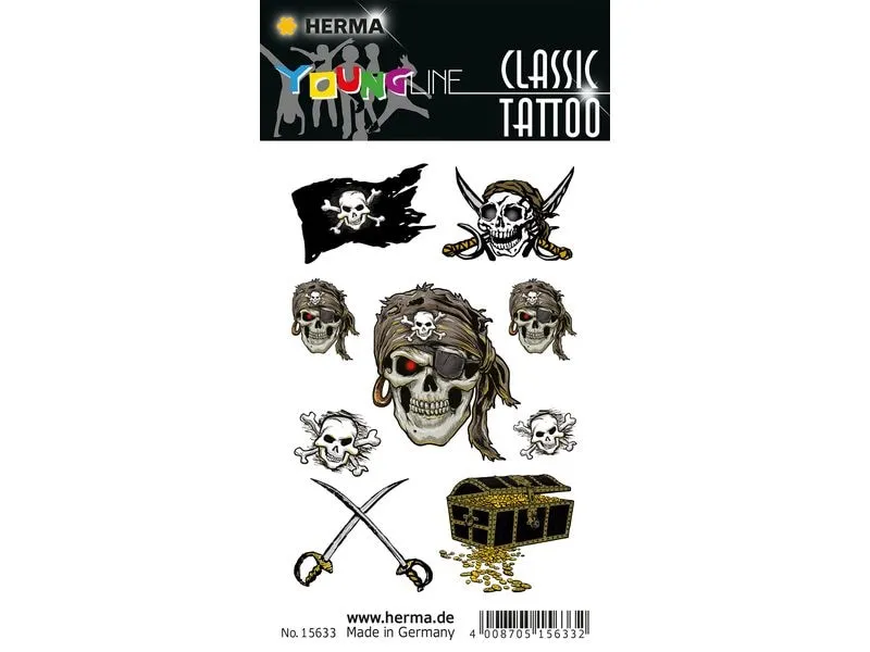 Herma Stickers Pirat 1 Blatt / 9 Tattoos Herma Stickers Pirat 1 Blatt / 9 Tattoos