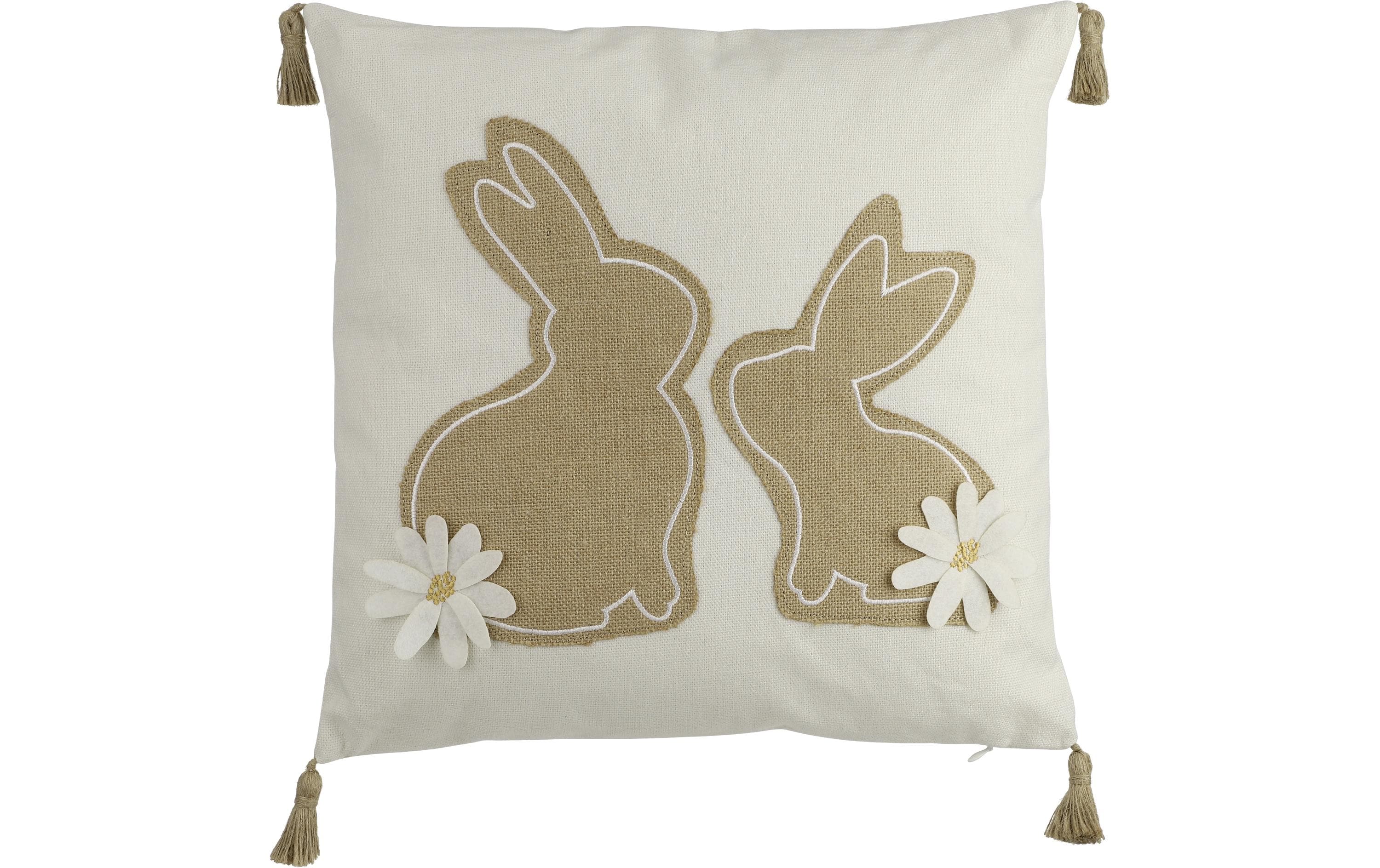 EGLO Kissen Chevery 45 cm x 45 cm, Braun/Weiss