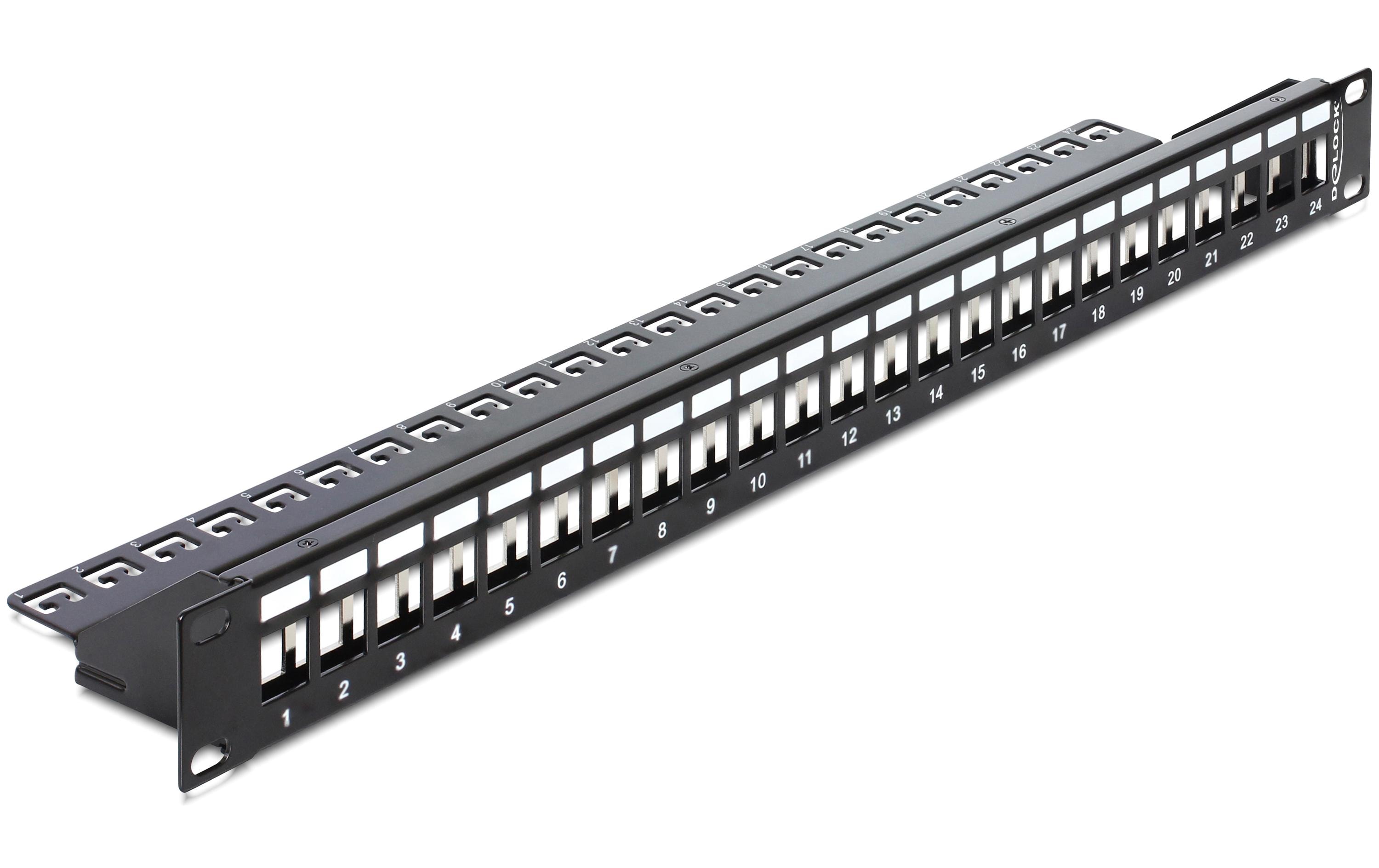 Delock Patchpanel Keystone 24 Port 19 Rack
