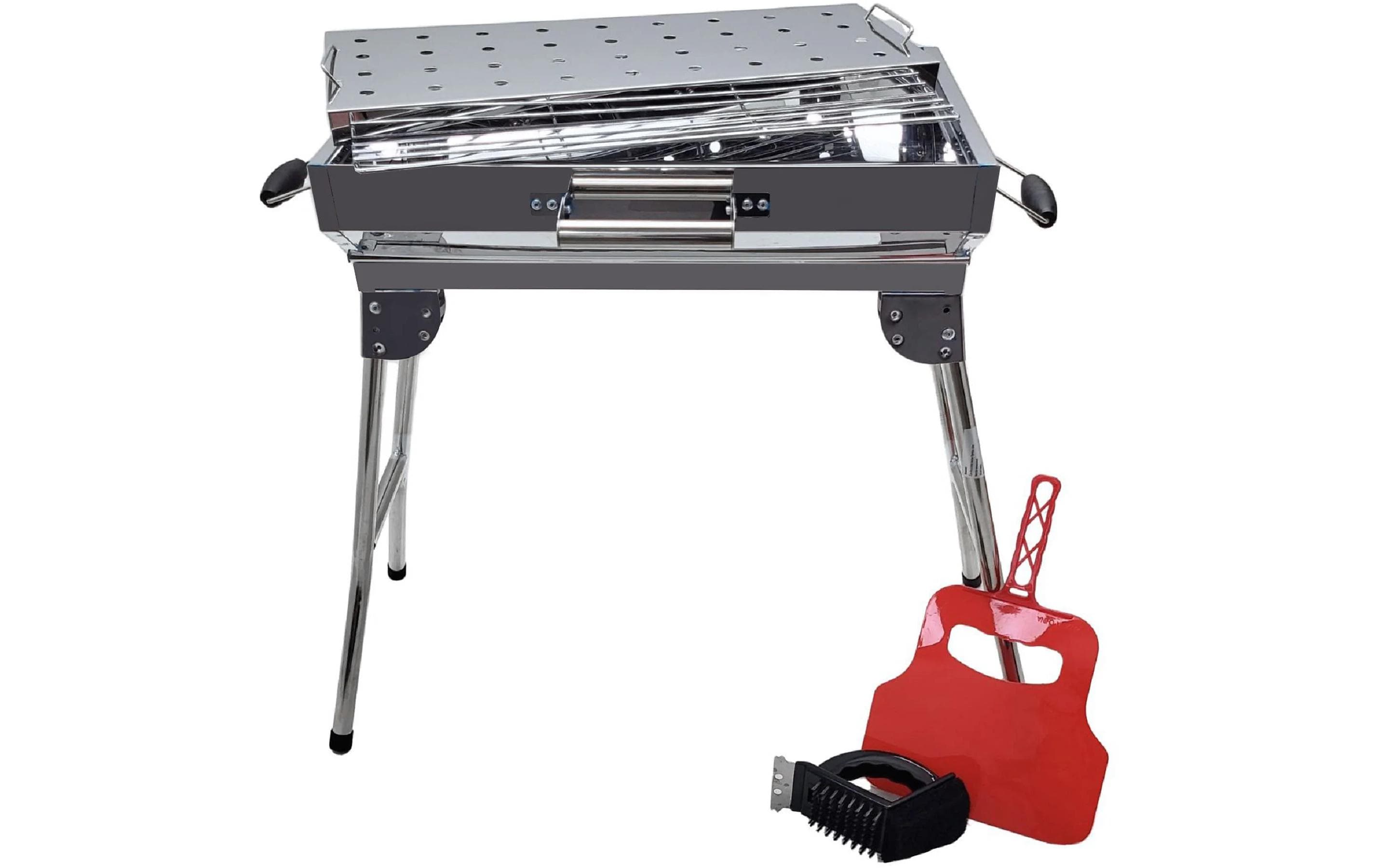 GRILLPETER Holzkohlegrill Iskander Silber