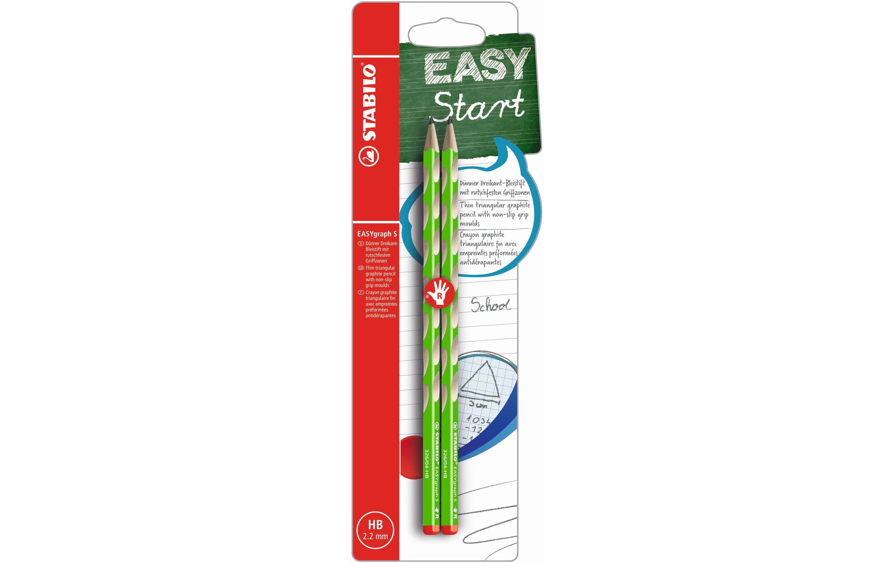 STABILO Bleistift EASYgraph S für Rechtshänder, Grün