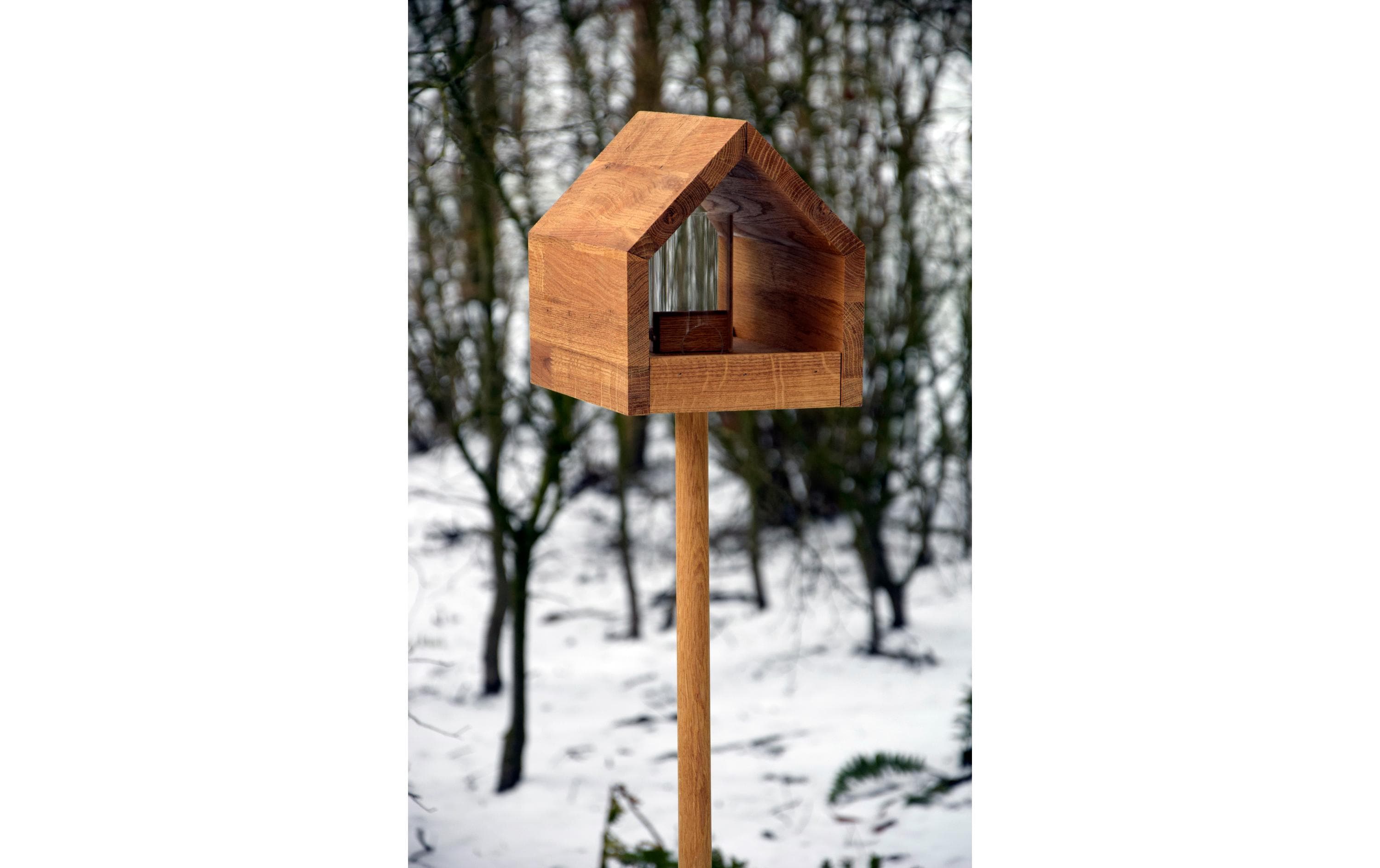 LUXUS-VOGELHAUS Vogelfutterhaus Bauhaus I, 20.5 x 28 x 23.5 cm, Holz