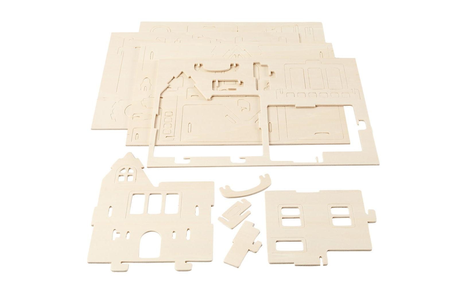 Creativ Company Mini-Haus 3D mit Balkon