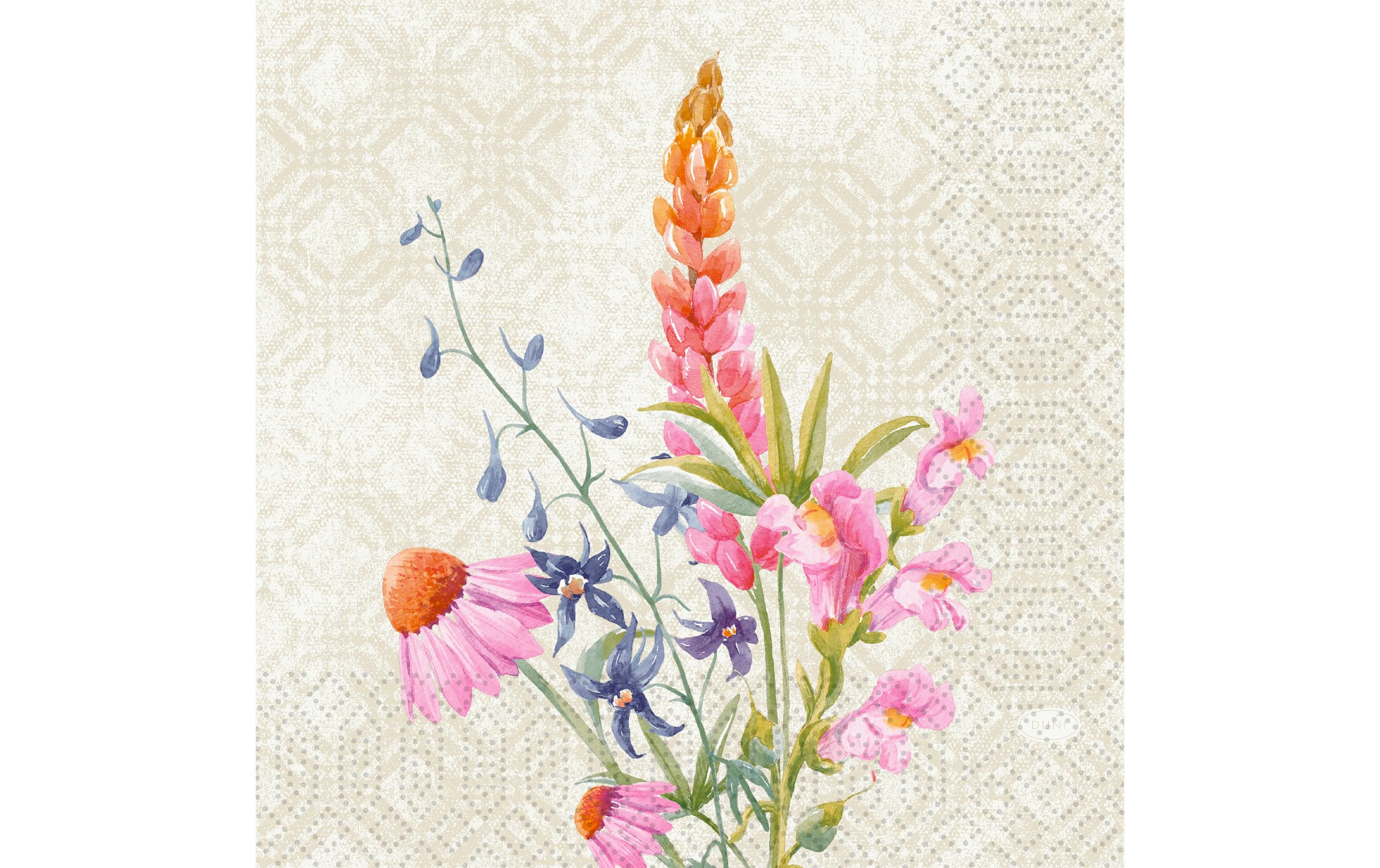 Duni Papierservietten Floret 33 cm x 33 cm, 50 Stück