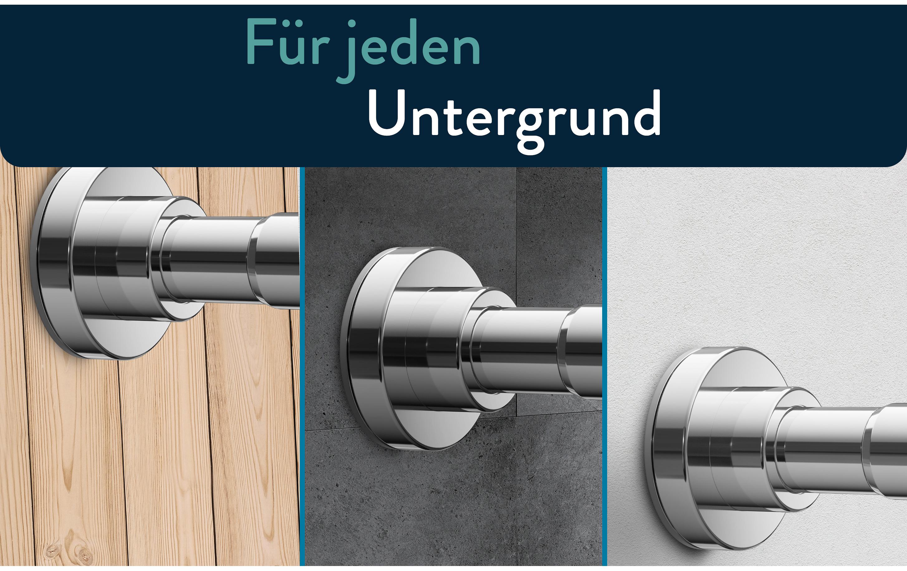 Benkstein Duschvorhangstange 6 x 124.5 cm, Silber