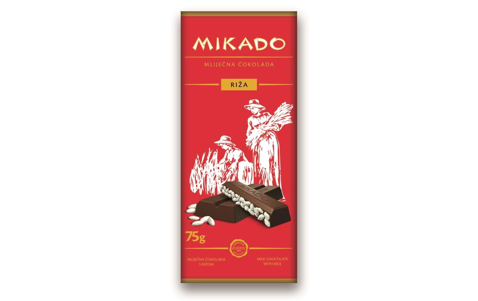 Mikado Schokolade mit Puffreis 75 g Mikado Schokolade mit Puffreis 75 g