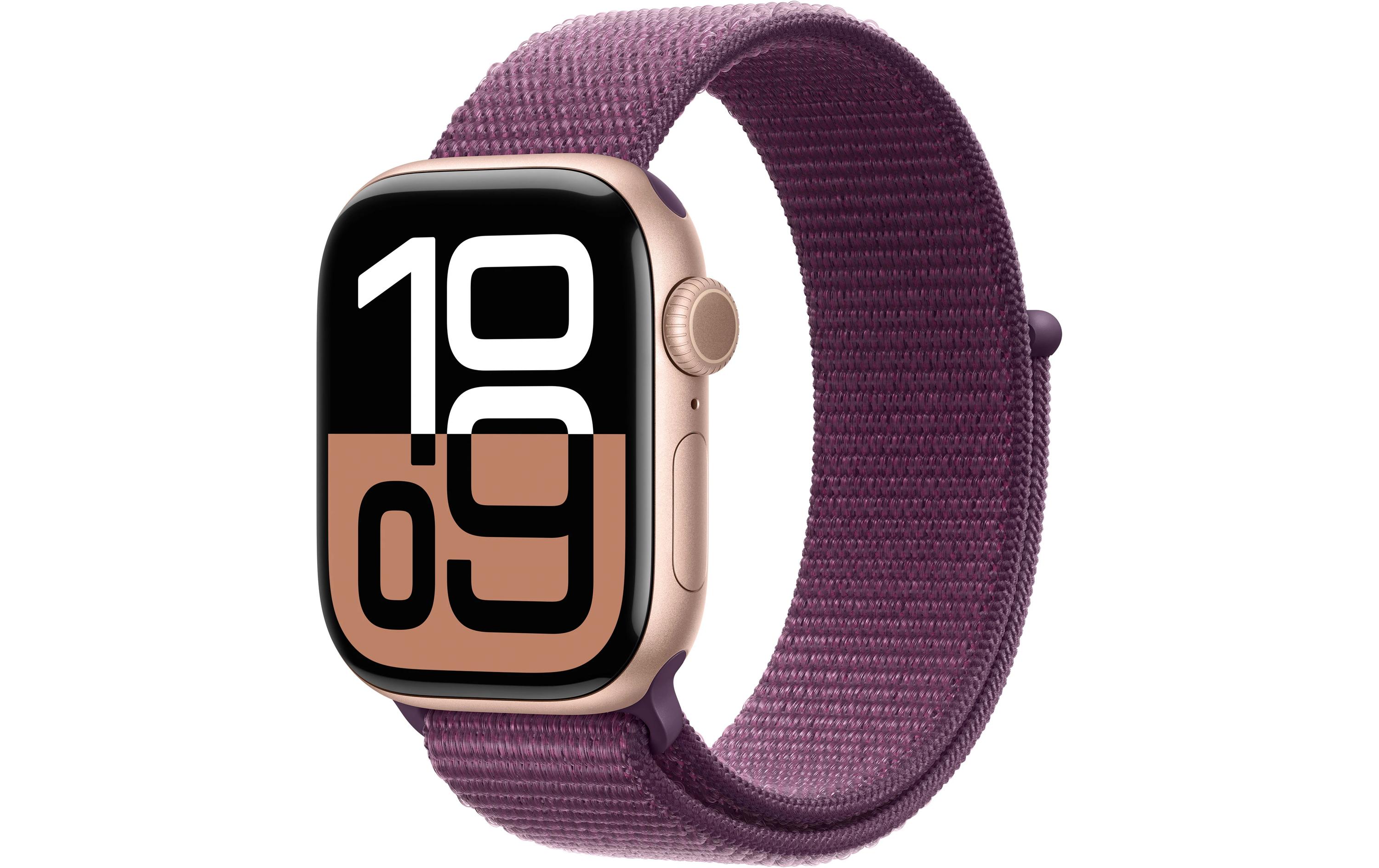 Apple Watch Series 10 42 mm Alu Roségold Loop Plum