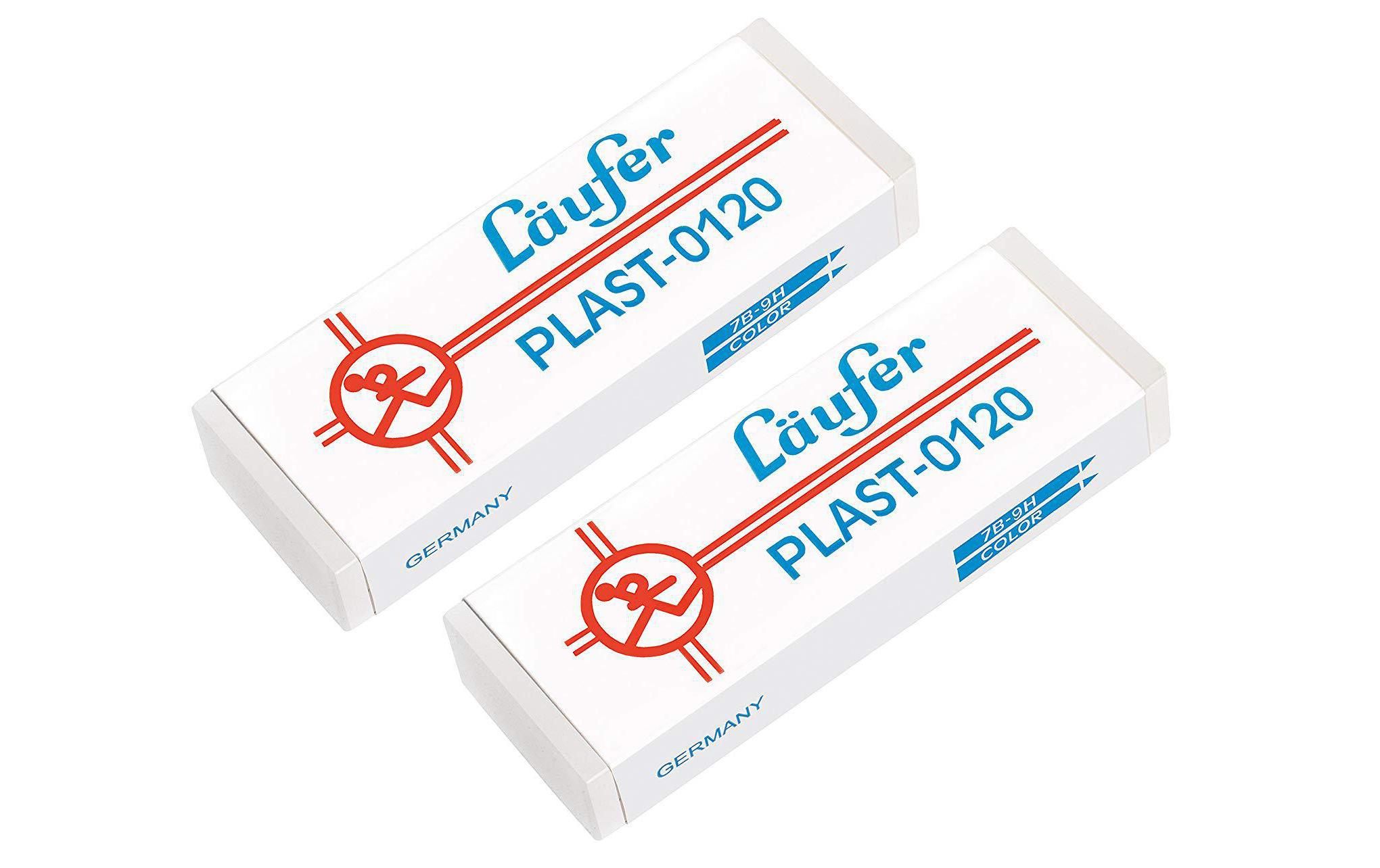Läufer Radiergummi Plast 0120 2 Stück, Weiss Läufer Radiergummi Plast 0120 2 Stück, Weiss