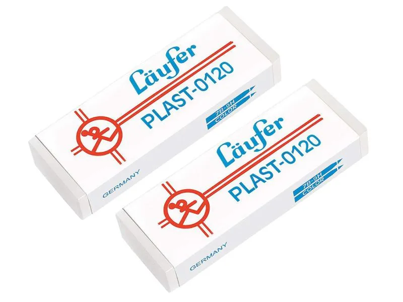 Läufer Radiergummi Plast 0120 2 Stück, Weiss Läufer Radiergummi Plast 0120 2 Stück, Weiss