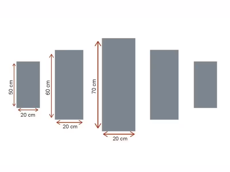 Wallxpert Bild World 5 Teile, 105 x 70 cm