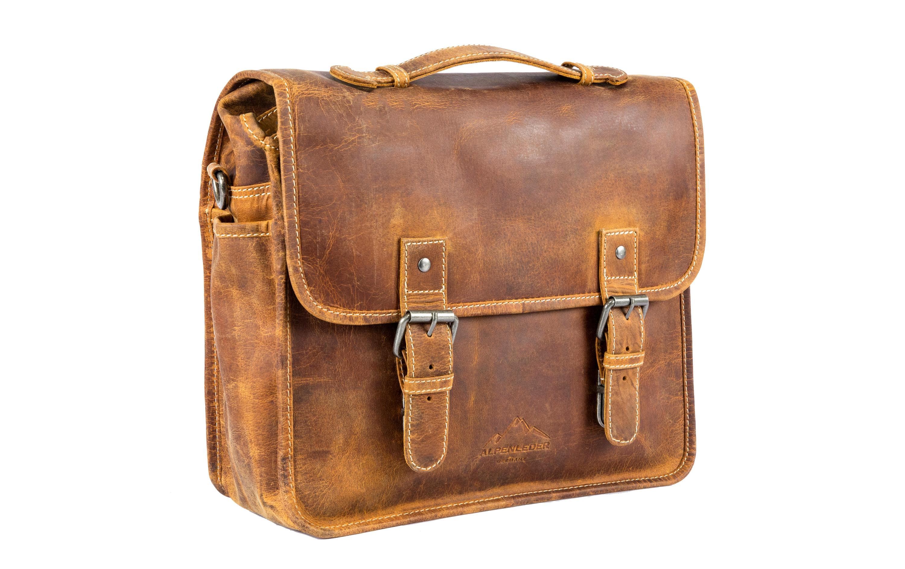 Alpenleder Kamera-Tasche Reporter Beige