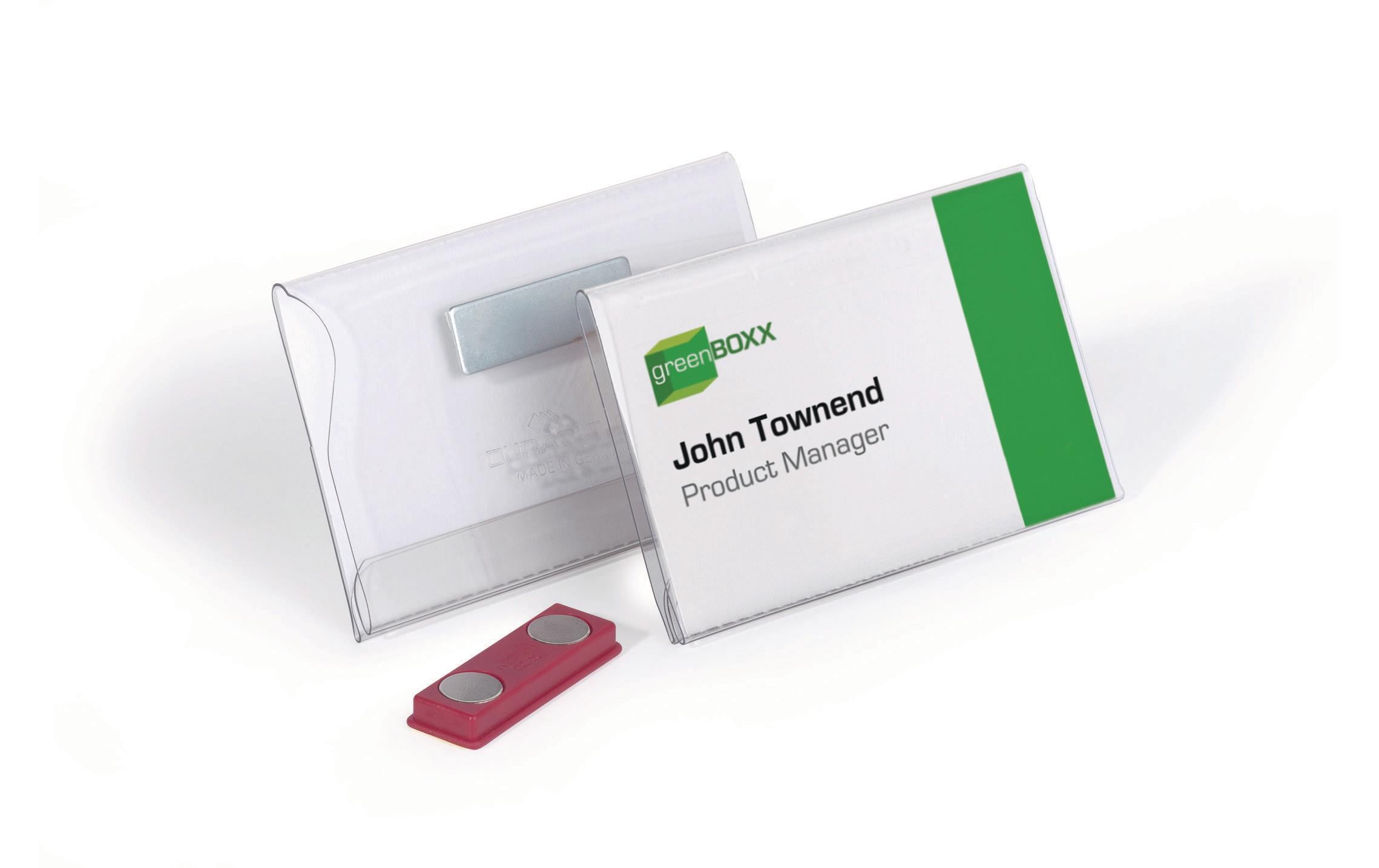 DURABLE Namensschild mit Magnet 25 x 90x54 mm DURABLE Namensschild mit Magnet 25 x 90x54 mm
