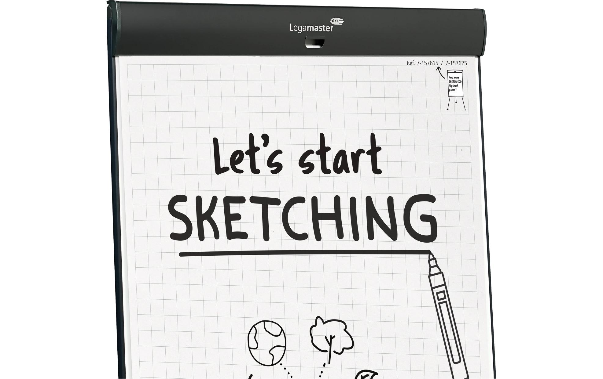 Legamaster Flipchart Sketch Pro 79 cm x 190 cm