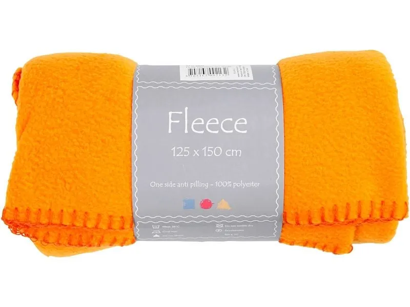 Creativ Company Fleece 150 cm x 125 cm, Orange