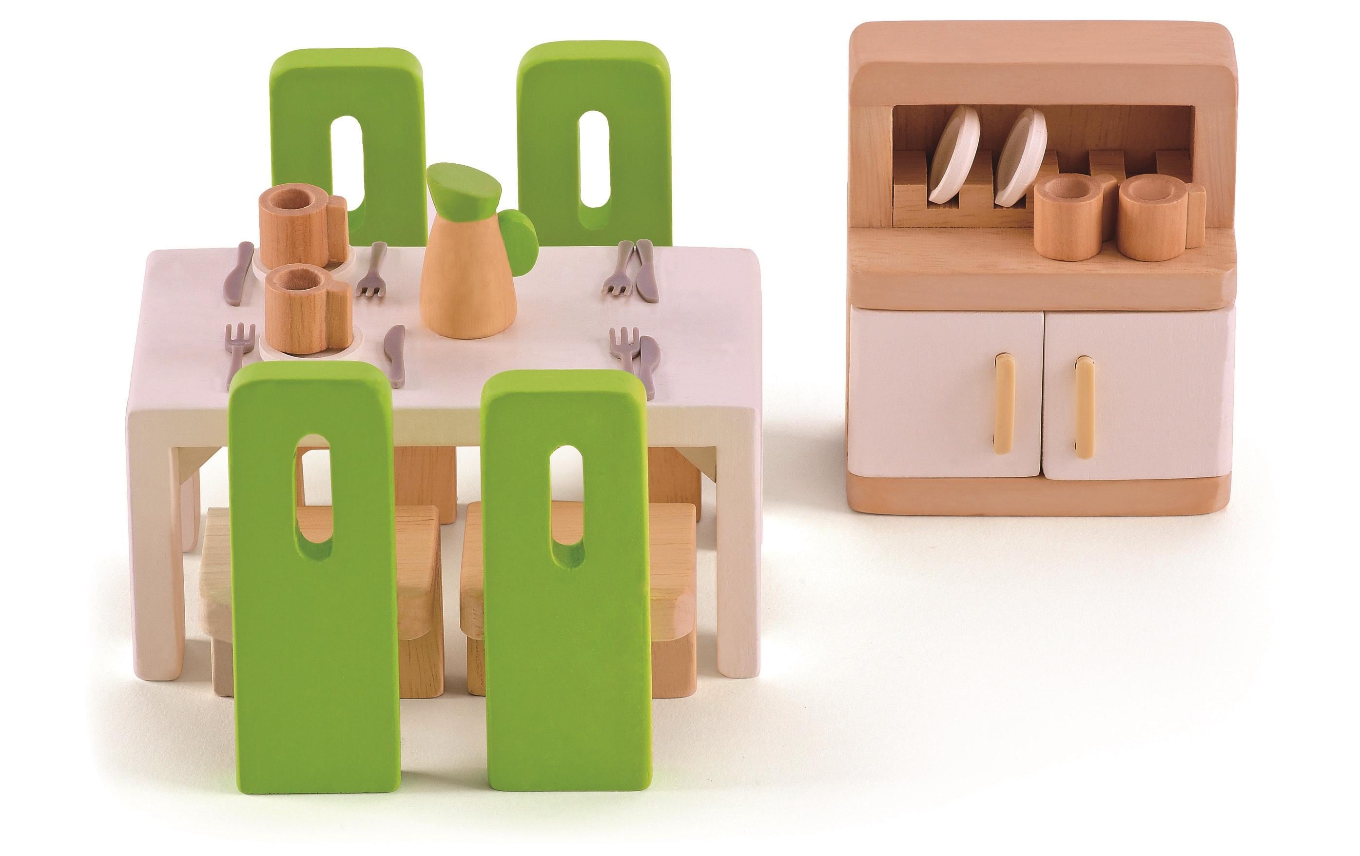 Hape Puppenhausmöbel Esszimmer