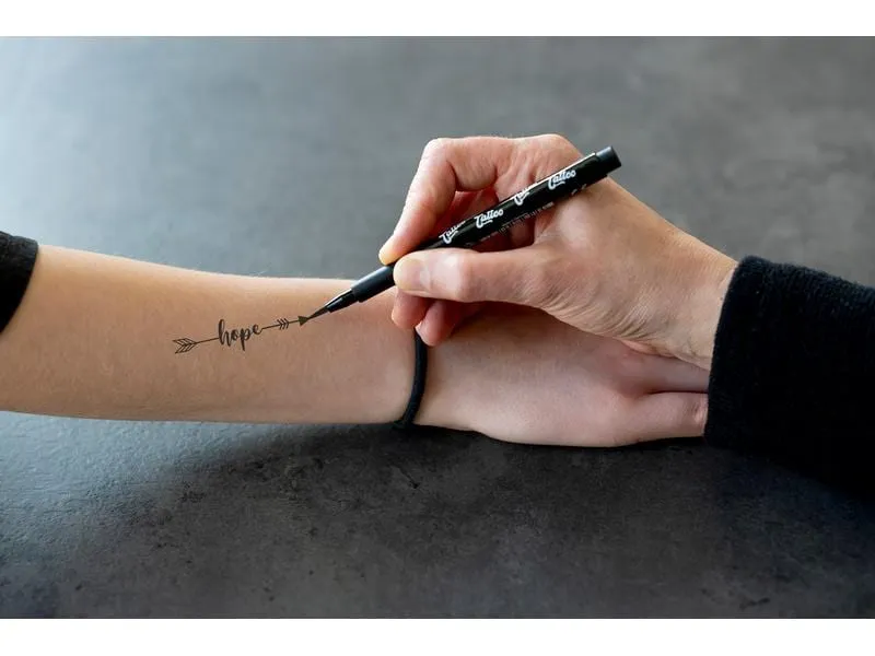 Eberhard Faber Tattoostift Skinlettering 4 Stück, Schwarz Eberhard Faber Tattoostift Skinlettering 4 Stück, Schwarz