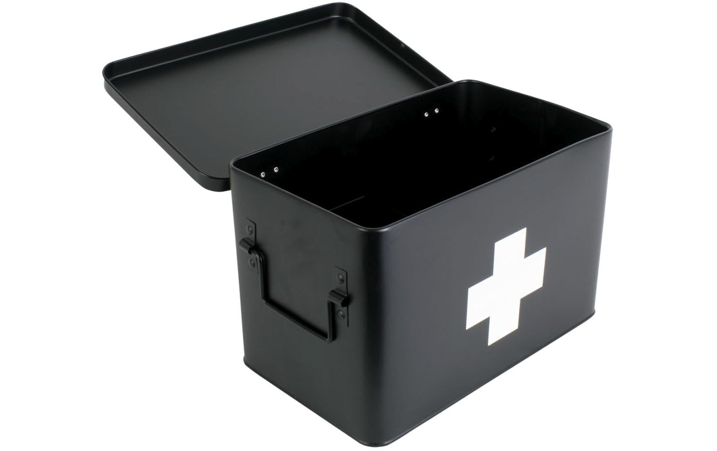 present time Erste Hilfe Schrank gross 31.5 x 21 cm, Schwarz matt