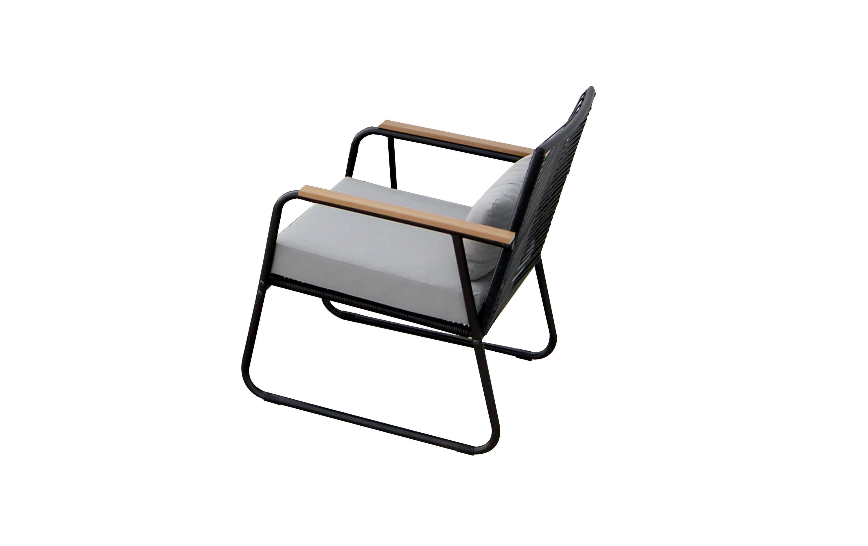 Acamp Loungeset Paxos, Bambus/Anthrazit, 4 Sitzplätze