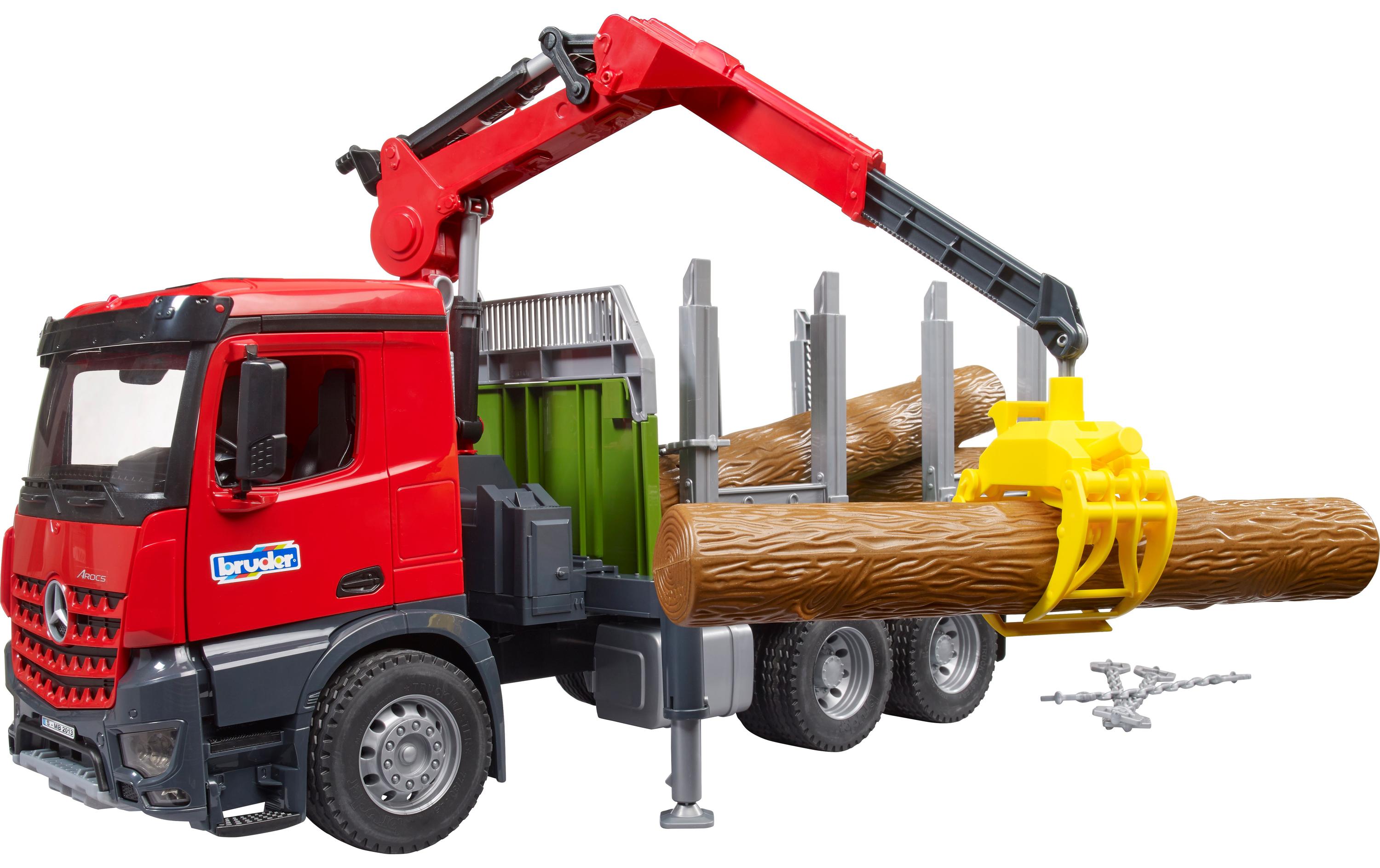 Bruder Spielwaren Arocs Holztransport-LKW
