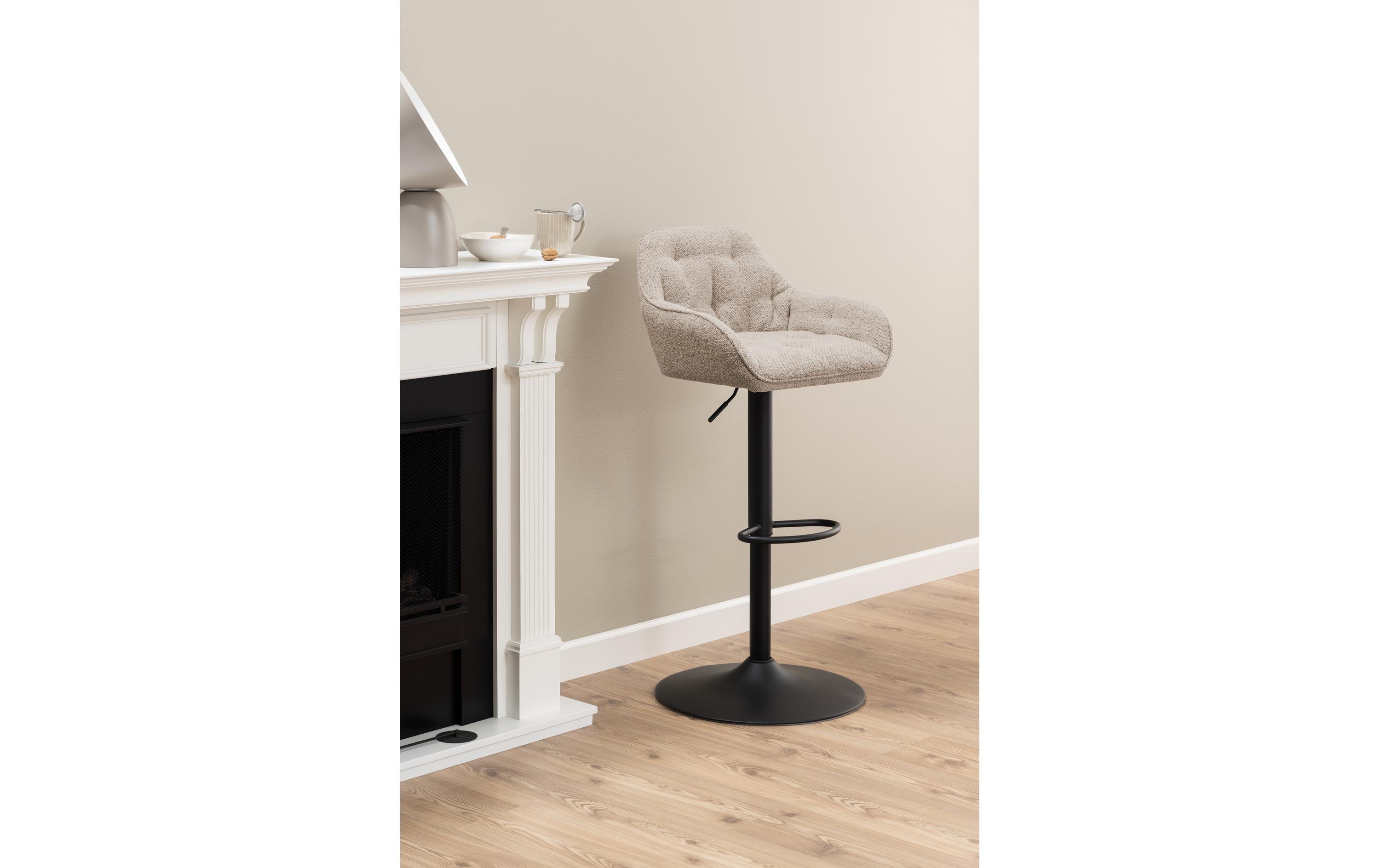 AC Design Barhocker Brooke, 2 Stück, 52 x 109 cm, Beige