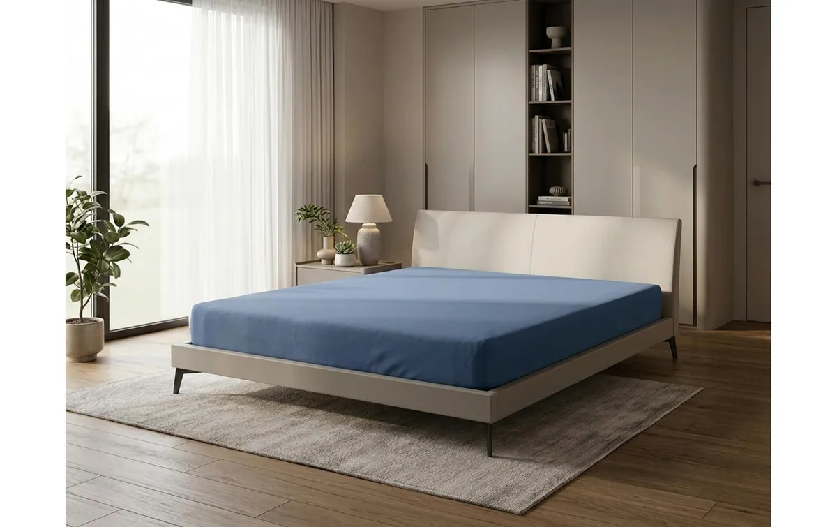 COCON Fixleintuch Jersey 180-200 x 200 cm, Smoky Blue
