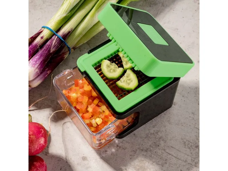 Genius Gemüseschneider Nicer Dicer Spicy 4-teilig, Grün Genius Gemüseschneider Nicer Dicer Spicy 4-teilig, Grün
