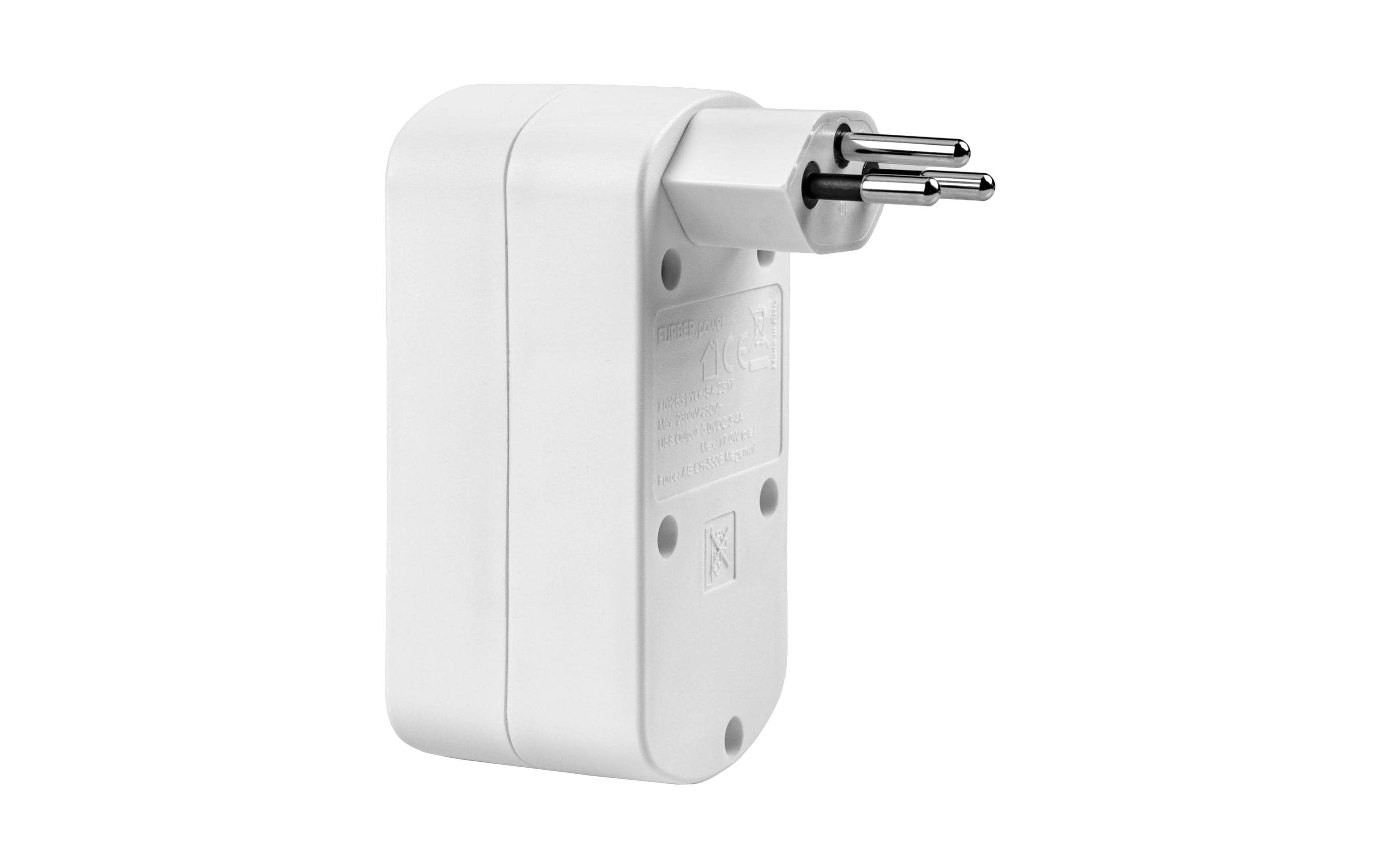 FURBER.power Mehrfachstecker Flexo 2 x T13, USB-A, USB-C, drehbar