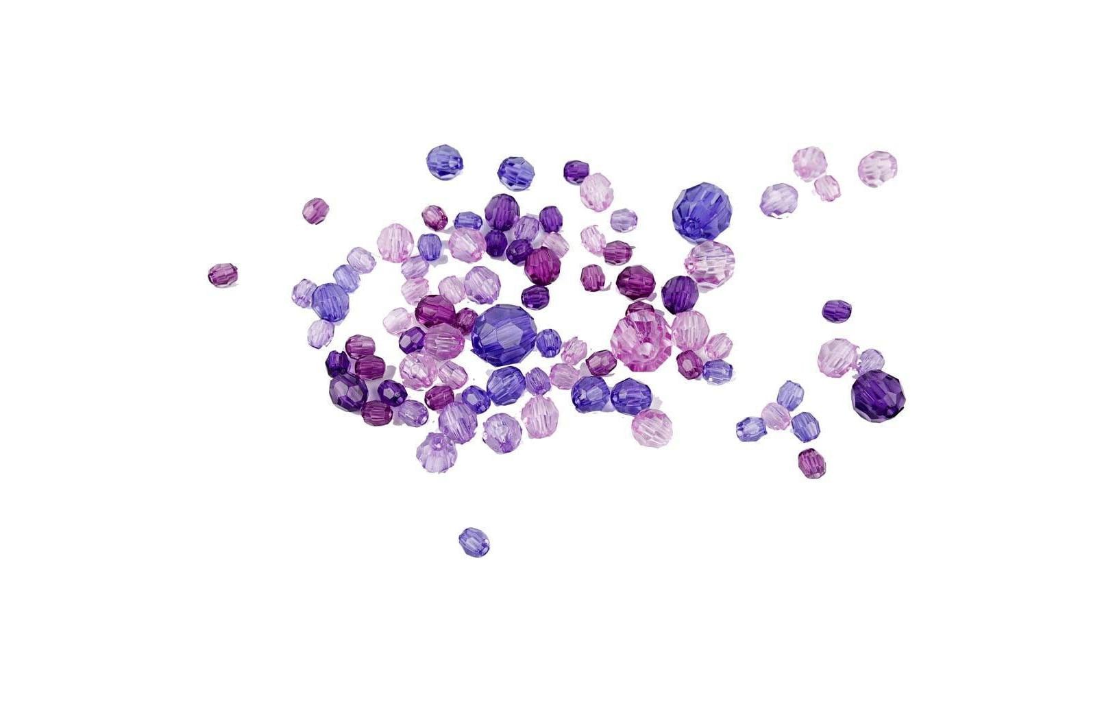 Creativ Company Facettenperlen 4-12 mm Violett, 170 Stück Creativ Company Facettenperlen 4-12 mm Violett, 170 Stück