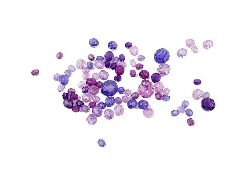 Creativ Company Facettenperlen 4-12 mm Violett, 170 Stück Creativ Company Facettenperlen 4-12 mm Violett, 170 Stück