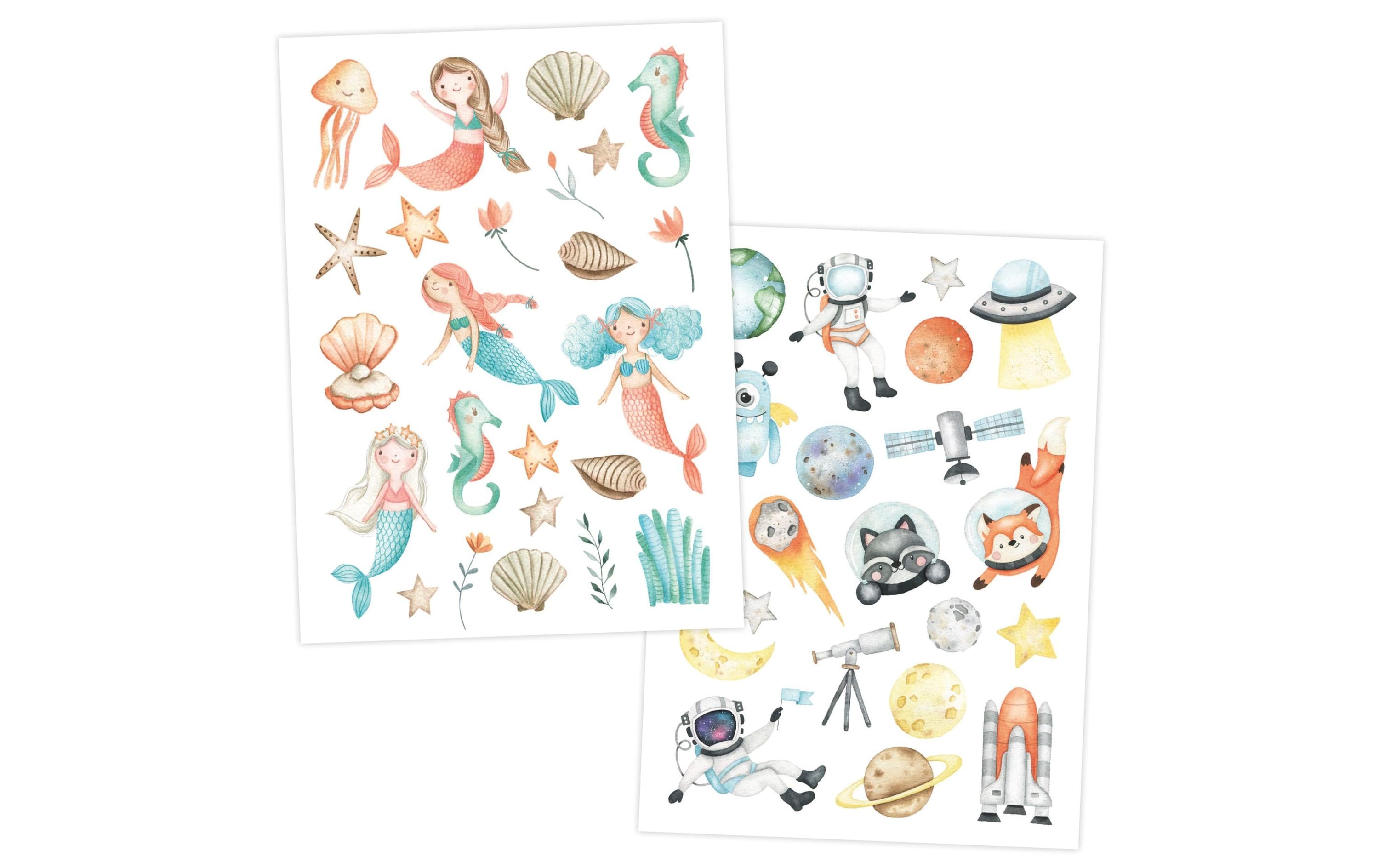 Papierdrachen Tattoo Set Bunter Mix
