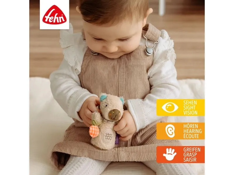 fehn Mini-Rassel Capybara Plüsch /Velours, Beige / Braun fehn Mini-Rassel Capybara Plüsch /Velours, Beige / Braun