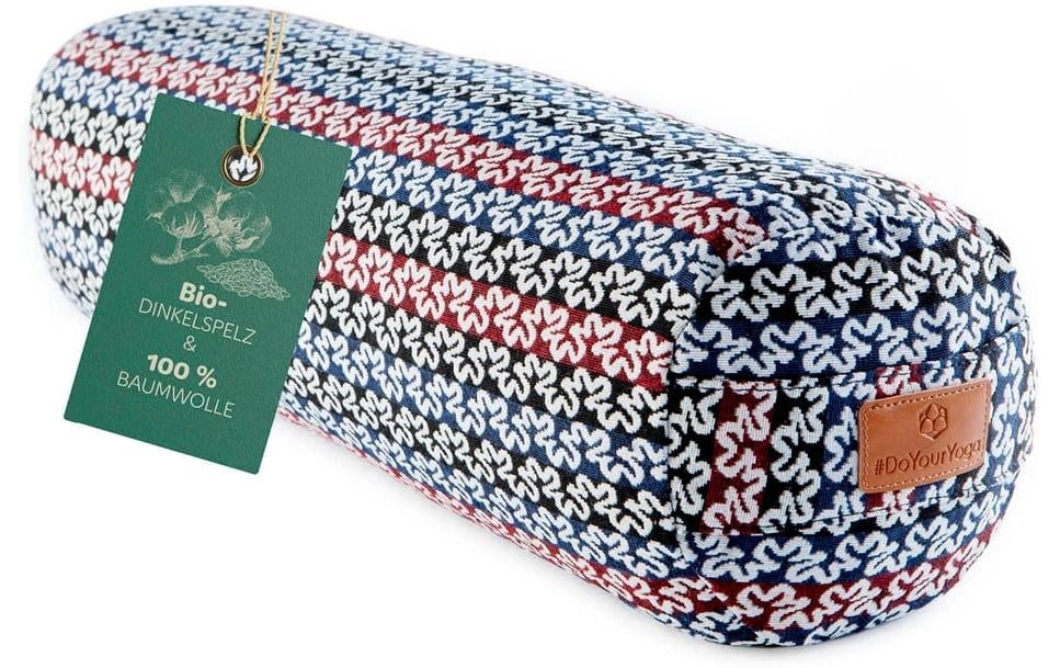 DoYourYoga Yoga-Bolster Tarik, Dinkelspelz, Mehrfarbig/Blau DoYourYoga Yoga-Bolster Tarik, Dinkelspelz, Mehrfarbig/Blau