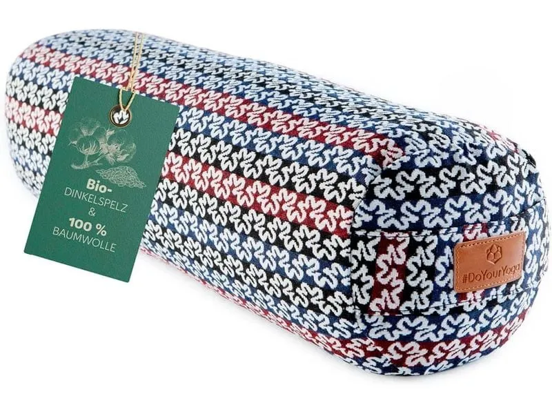 DoYourYoga Yoga-Bolster Tarik, Dinkelspelz, Mehrfarbig/Blau DoYourYoga Yoga-Bolster Tarik, Dinkelspelz, Mehrfarbig/Blau