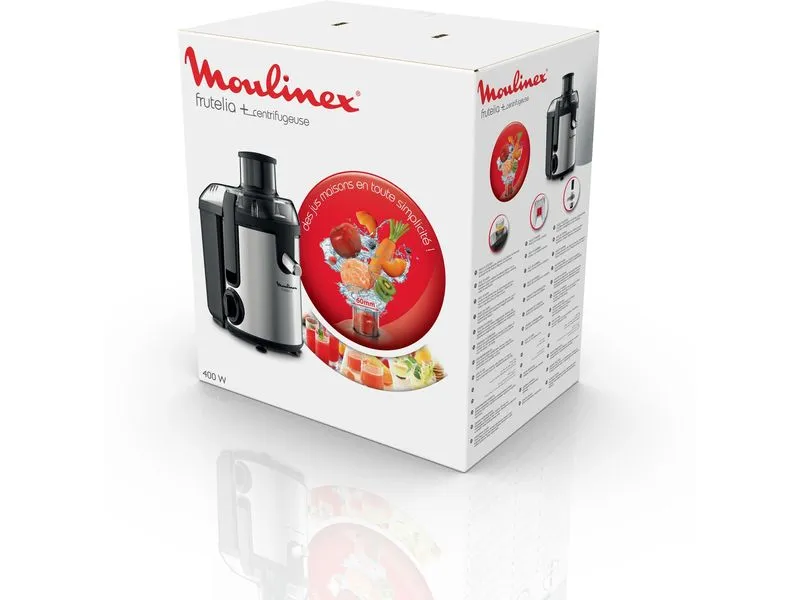 Moulinex Entsafter Frutelia+ JU420D10 Schwarz/Silber Moulinex Entsafter Frutelia+ JU420D10 Schwarz/Silber